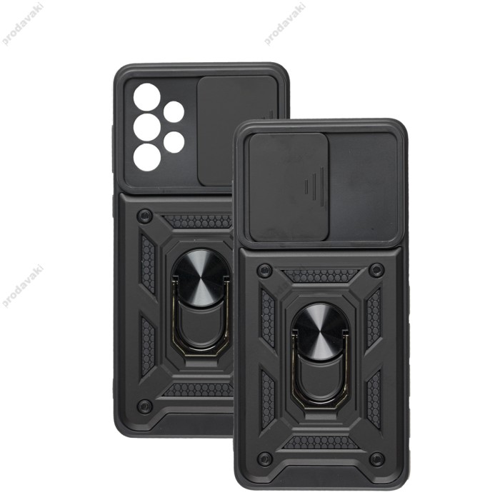 Чохол для Samsung Galaxy A73 (A736) Serge Ring Armor ударостійкий чорний