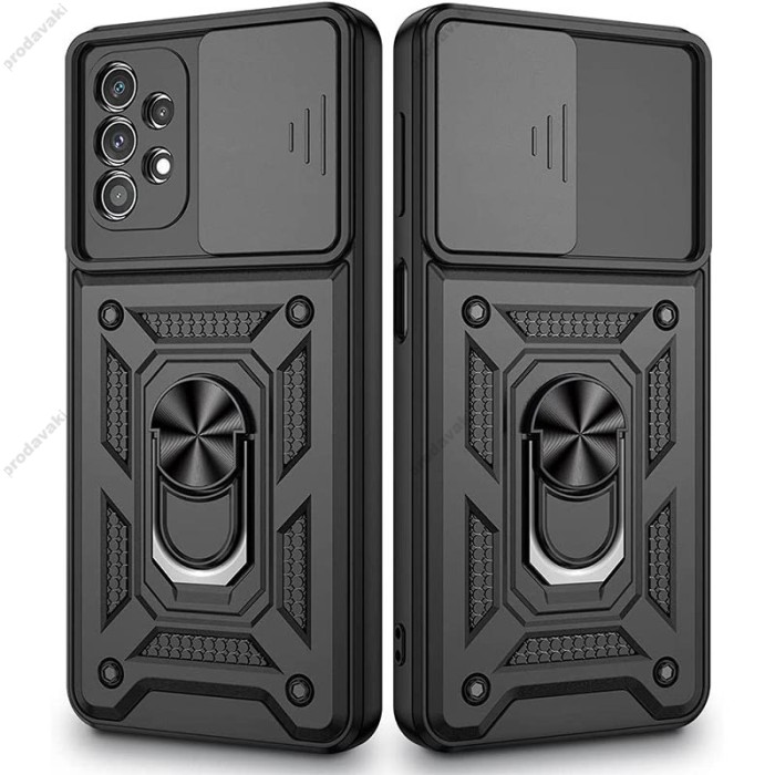 Чохол для Samsung Galaxy A73 (A736) Serge Ring Armor ударостійкий чорний