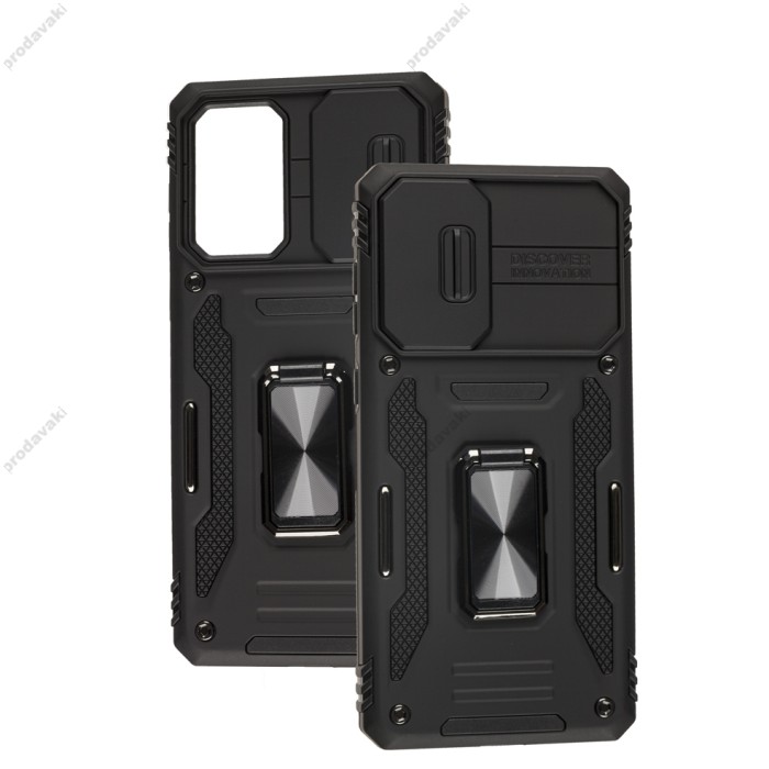 Чохол Samsung Galaxy A73 (A736) Camshield Army Ring чорний