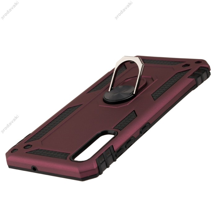 Чохол для Samsung Galaxy A70 (A705) Serge Ring ударостійкий бордовий