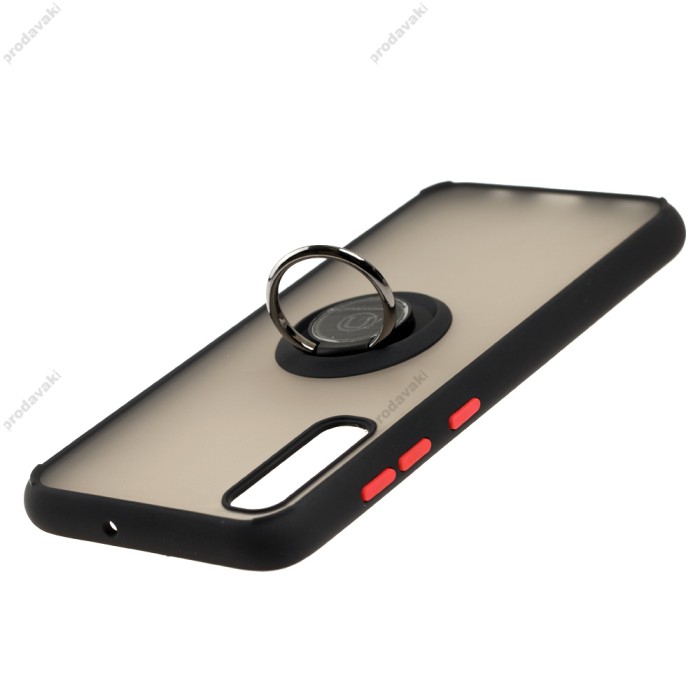 Чохол Samsung Galaxy A70 (A705) LikGus Edging Ring чорний / червоний