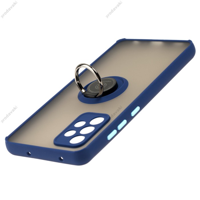 Чохол для Samsung Galaxy A72 (A726) LikGus Edging Ring синій