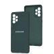 Чохол Samsung Galaxy A72 Full camera зелений / dark green