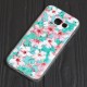 Чохол для Samsung Galaxy A3 2017 (A320) з принтом блакитний з червоними квітами