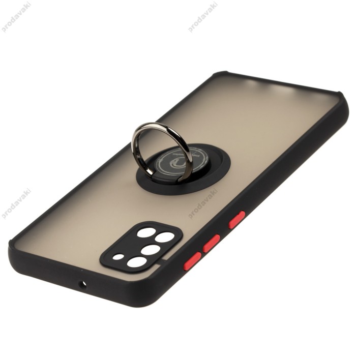 Чохол Samsung Galaxy A31 (A315) LikGus Edging Ring чорний / червоний