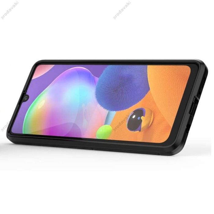 Чохол Samsung Galaxy A31 (A315) Transformer Ring ударостійкий з кільцем чорний