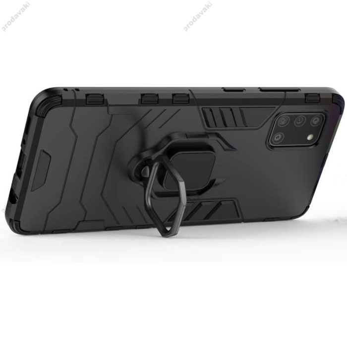 Чохол Samsung Galaxy A31 (A315) Transformer Ring ударостійкий з кільцем чорний
