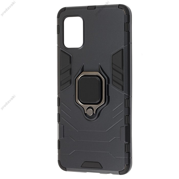 Чохол Samsung Galaxy A31 (A315) Transformer Ring ударостійкий з кільцем чорний