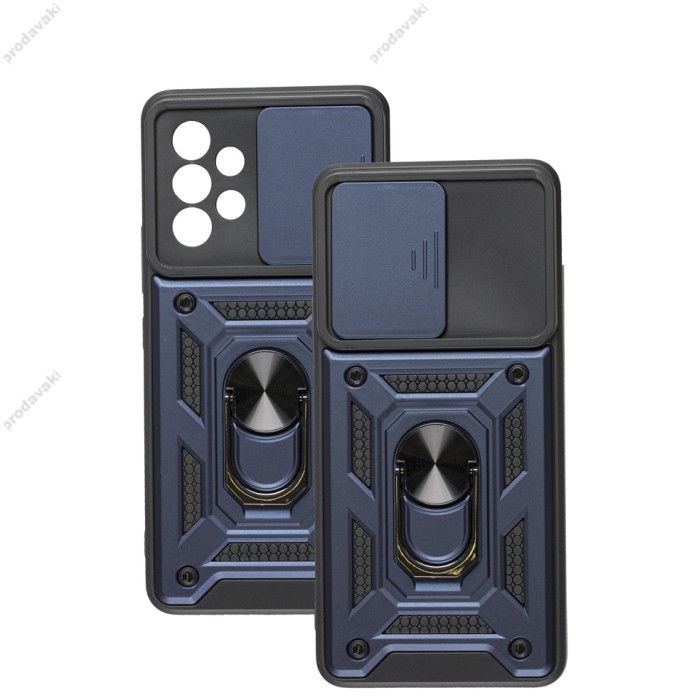 Чохол для Samsung Galaxy A33 (A336) Serge Ring Armor ударостійкий синій
