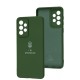 Чохол для Samsung Galaxy A33 (A336) Full Premium Тризуб зелений / dark green