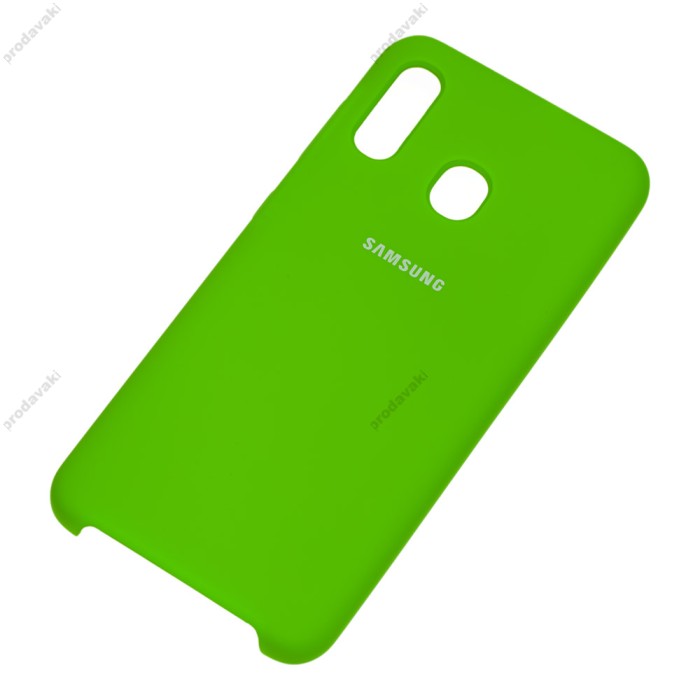 Чохол для Samsung Galaxy A20/A30 Silky Soft Touch зелений