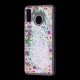 Чохол для Samsung Galaxy A20/A30 Блискучі вода світло-рожевий квіти