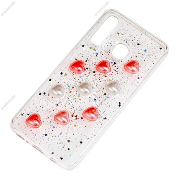 Чохол для Samsung Galaxy A20 / A30 3D confetti "серця"