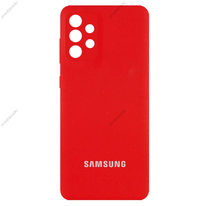 Чохол Samsung Galaxy A32 (A325) Silicone Full camera червоний