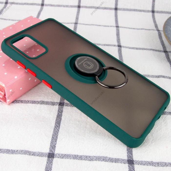 Чохол для Samsung Galaxy A51 (A515) LikGus Edging Ring зелений