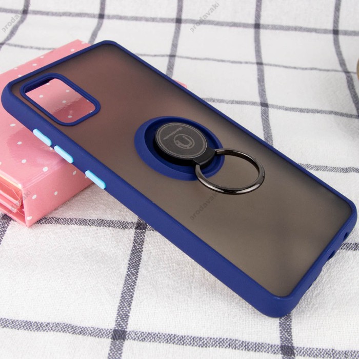 Чохол Samsung Galaxy A51 (A515) LikGus Edging Ring синій