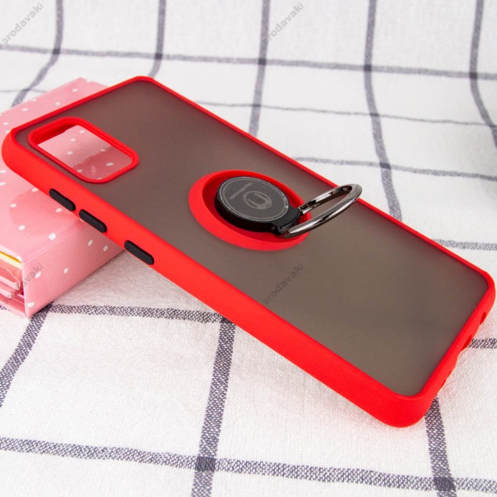 Чохол Samsung Galaxy A51 (A515) LikGus Edging Ring червоний