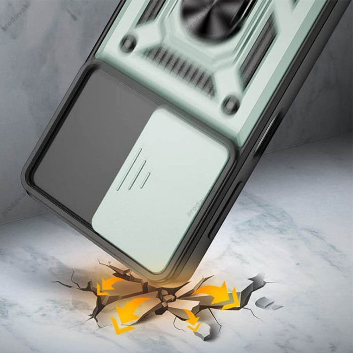 Чохол для Samsung Galaxy A52 Serge Ring Armor ударостійкий зелений