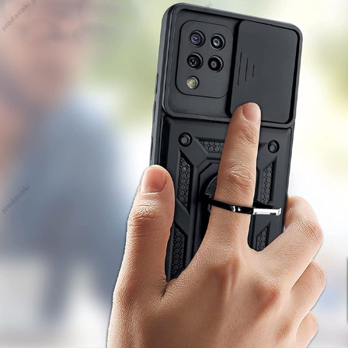 Чохол для Samsung Galaxy A52 Serge Ring Armor ударостійкий червоний