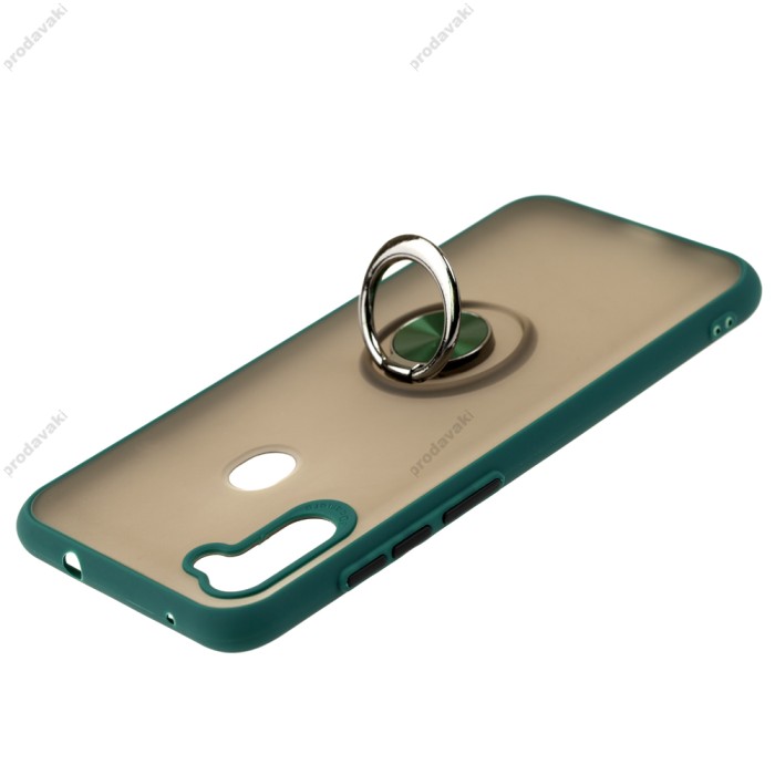 Чохол Samsung Galaxy A11 / M11 LikGus Maxshield Magnetic Ring оливковий