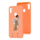 Чохол для Samsung Galaxy A11 / M11 Wave Fancy plaid skirt girl / peach