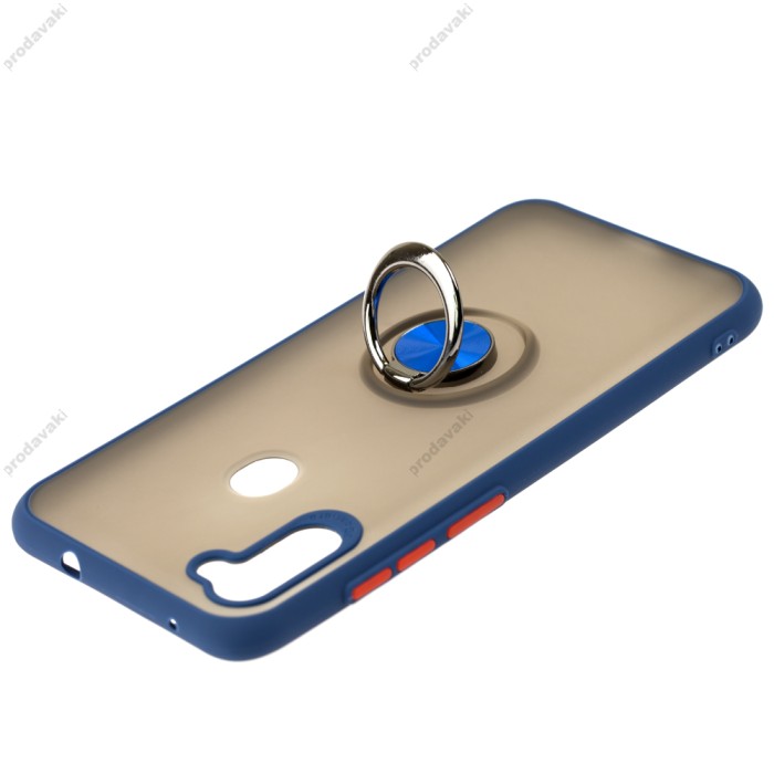 Чохол Samsung Galaxy A11 / M11 LikGus Maxshield Magnetic Ring синій