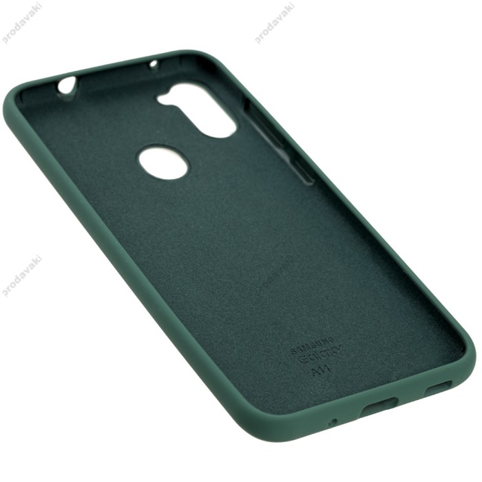Чохол Samsung Galaxy A11 / M11 Silicone Full зелений / dark green