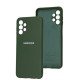 Чохол Samsung Galaxy A13 (A135) / A32 5G Full camera зелений / dark green