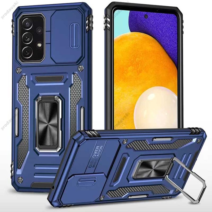 Чохол Samsung Galaxy A13 (A135) Camshield Army Ring синій / navy