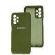 Чохол Samsung Galaxy A13 (A135) Silicone Full camera зелений / army green