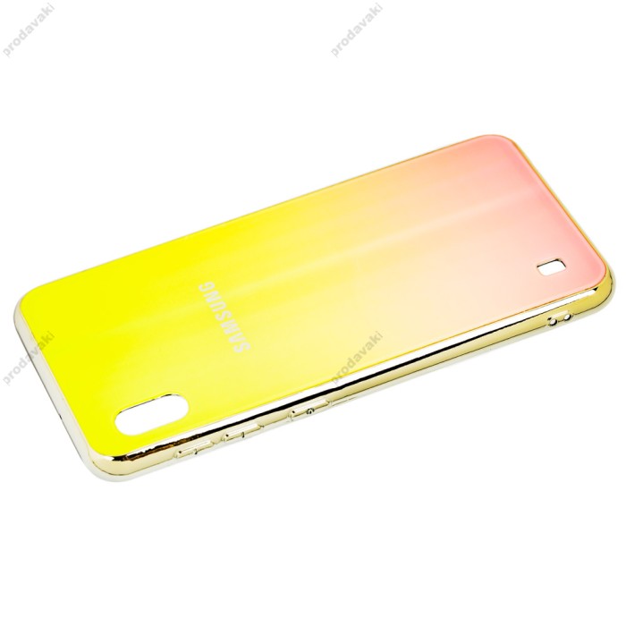 Чохол Samsung Galaxy A10 (A105) Aurora з лого рожевий