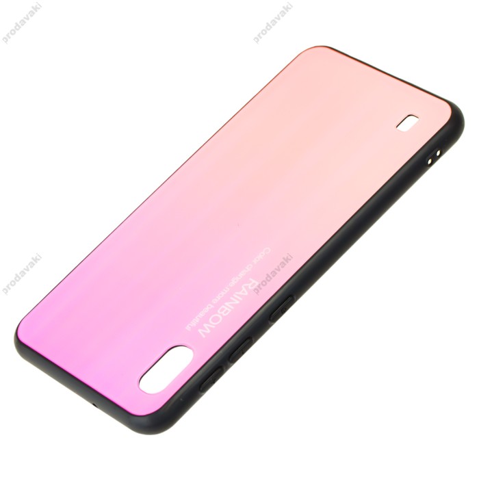 Чохол для Samsung Galaxy A10 (A105) Rainbow glass рожевий