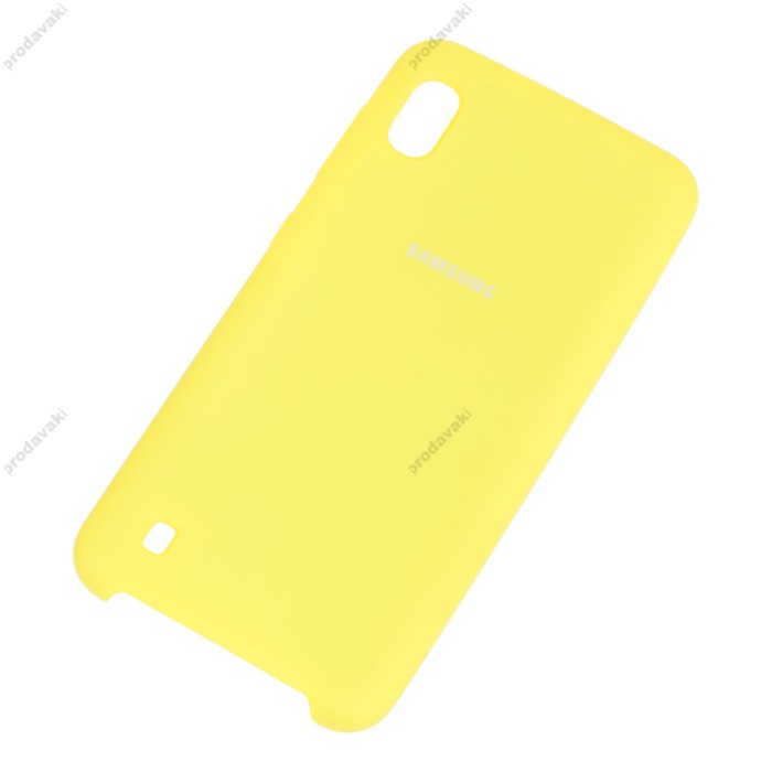 Чохол для Samsung Galaxy A10 (A105) Silky Soft Touch "лимонний"