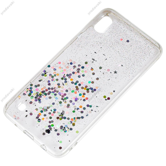 Чохол для Samsung Galaxy A10 (A105) glitter star цукерки прозорий