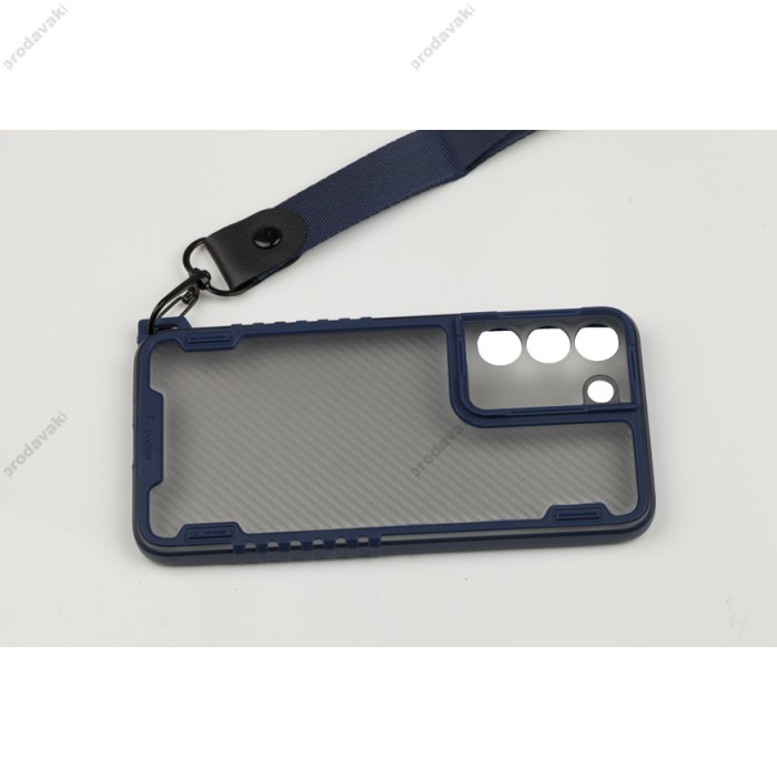 Чохол Samsung Galaxy A12/M12 Carbon strap blue