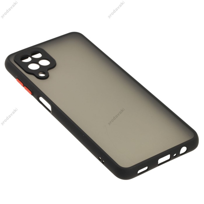 Чохол Samsung Galaxy A12 (A125) LikGus Totu camera protect чорний / червоний