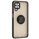 Чохол Samsung Galaxy A12 (A125) LikGus Edging Ring чорний / червоний
