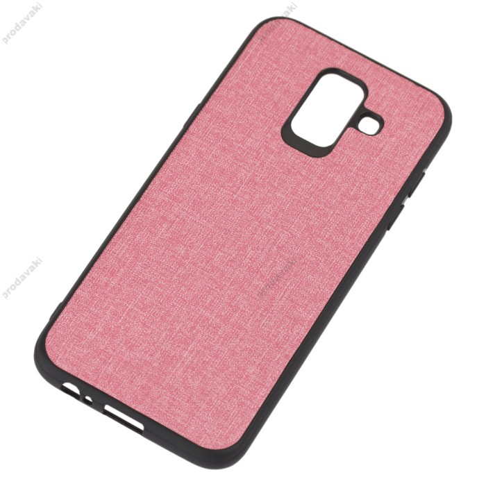 Чохол для Samsung Galaxy A6 2018 (A600) Hard Textile рожевий