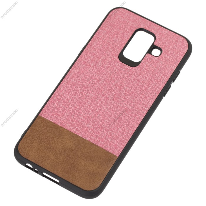 Чохол для Samsung Galaxy A6 2018 (A600) Hard Textile рожево-коричневий