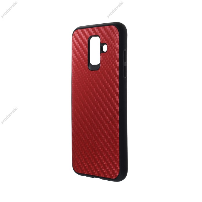 Чохол для Samsung Galaxy A6 2018 (A600) hard carbon бордовий