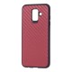 Чохол для Samsung Galaxy A6 2018 (A600) hard carbon бордовий