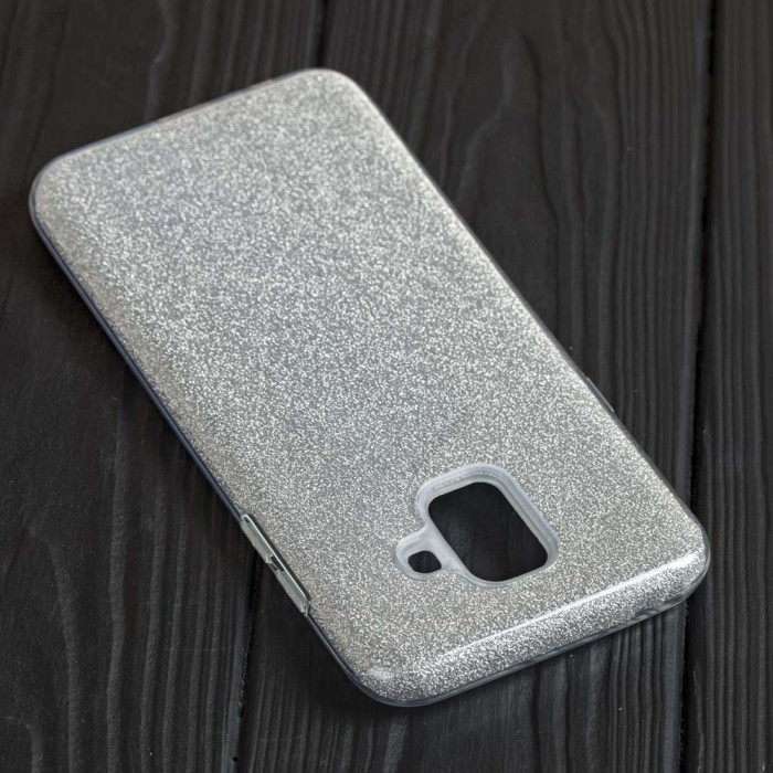 Чохол для Samsung Galaxy A6 2018 (A600) Shining Glitter з блискітками сріблястий