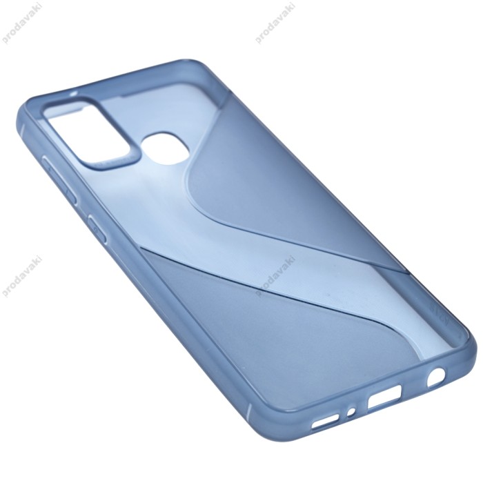 Чохол для Samsung Galaxy A21s (A217) силікон хвиля синій