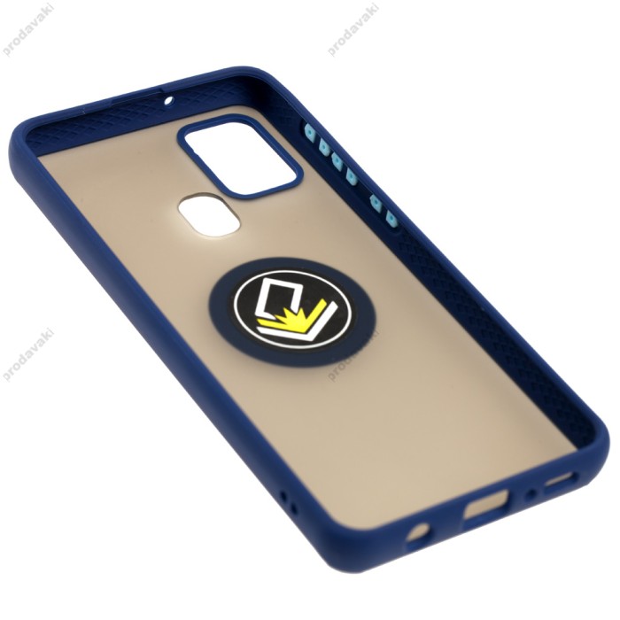 Чохол Samsung Galaxy A21s (A217) LikGus Edging Ring синій