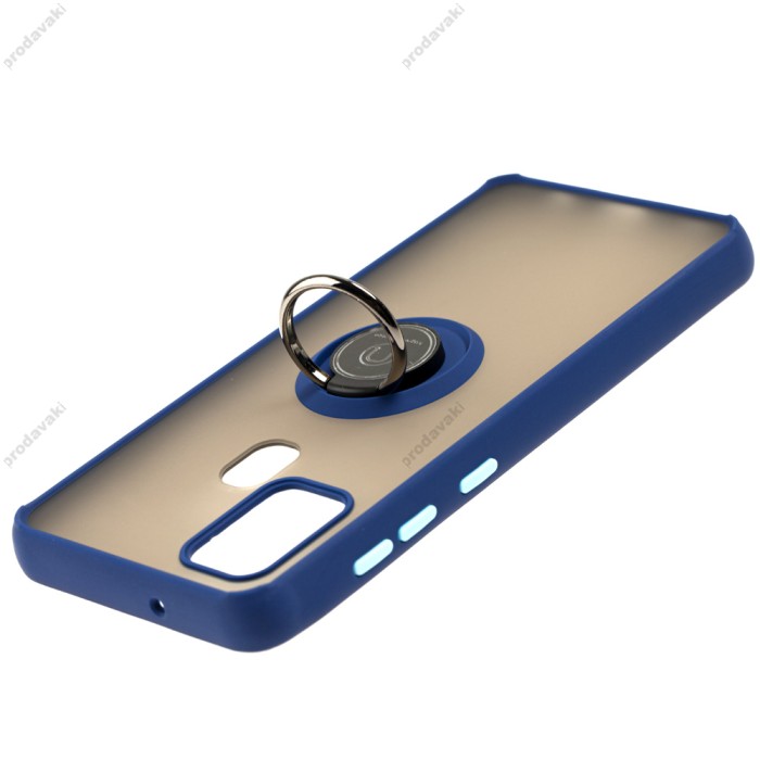 Чохол Samsung Galaxy A21s (A217) LikGus Edging Ring синій