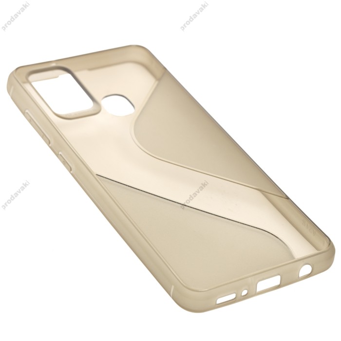 Чохол Samsung Galaxy A21s (A217) силікон хвиля чорний