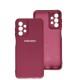 Чохол Samsung Galaxy A23 (A235) Silicone Full camera бордовий / marsala