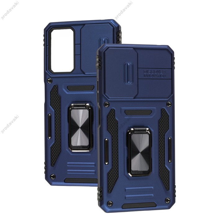 Чохол для Samsung Galaxy A23 (A235) Camshield Army Ring синій / navy