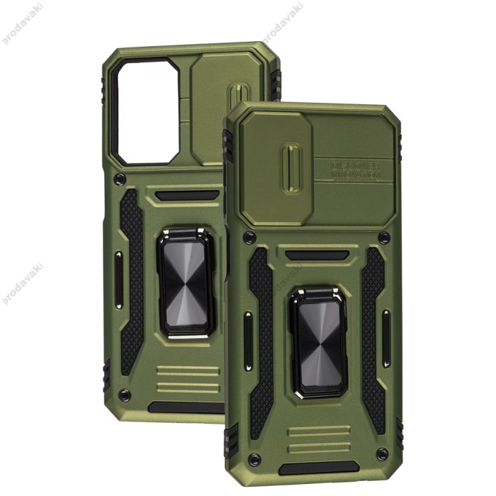 Чохол для Samsung Galaxy A23 (A235) Camshield Army Ring оливковий / army green