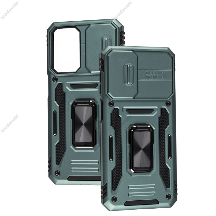 Чохол для Samsung Galaxy A23 (A235) Camshield Army Ring зелений / light green